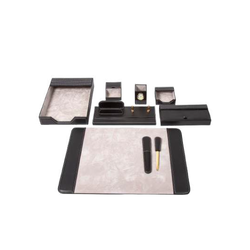 طقم مكتب كامل عادي جلد صناعي ٧ قطع